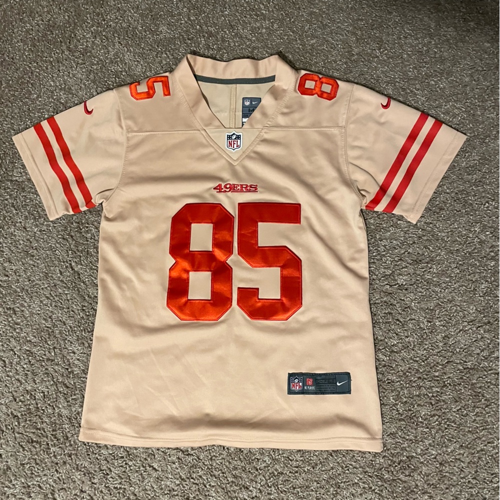 NFL Women's 49ers Jersey - Cream and Red George Kittle